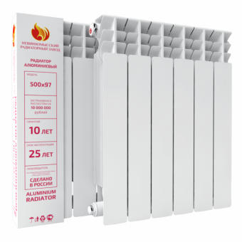 500/100 - 1 радиатор алюминиевый НРЗ (Россия)